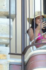 EKIN-SU CULCULOGLU in Bikini on Her Balcony at Hotel Excelsior in Portofino 08/14/2024