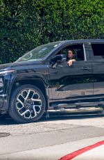 ELISABETTA CANALIS Takes Her Brand New Electric Chevrolet Silverado RST for a Spin in Los Angeles 08/20/2024