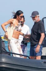 ELISABETTA GREGORACI and Flavio Briatore Arrives at Club 55 in Saint Tropez 08/17/2024