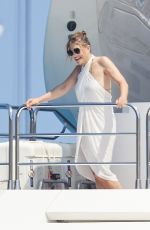 ELIZABETH HURLEY at a Yacht in St Tropez 08/11/2024