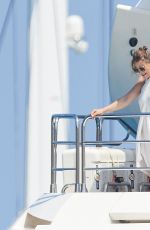 ELIZABETH HURLEY at a Yacht in St Tropez 08/11/2024