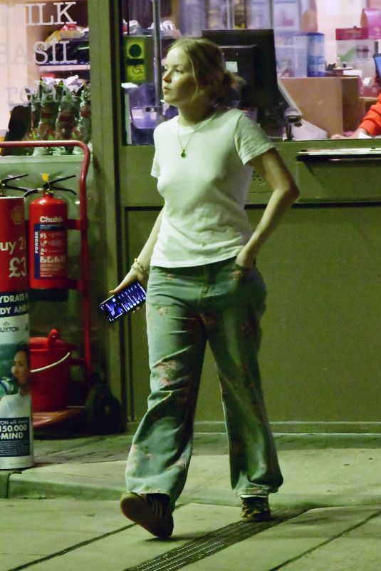 ELLIE BAMBER at a Gas Station in London 08/15/2024