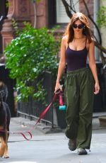 EMILY RATAJKOWSKI Out Walks Her Dog in New York 08/16/2024