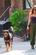 EMILY RATAJKOWSKI Out Walks Her Dog in New York 08/16/2024
