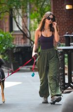 EMILY RATAJKOWSKI Out Walks Her Dog in New York 08/16/2024