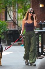 EMILY RATAJKOWSKI Out Walks Her Dog in New York 08/16/2024