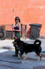 EMILY RATAJKOWSKI Out Walks Her Dog in New York 08/16/2024