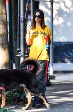 EMILY RATAJKOWSKI Walks Her Dog Out in New York 08/14/2024