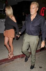 EMMA KROKDAL and Dolph Lundgren at a Romantic Date Night at Catch Steak in Los Angeles 08/10/2024