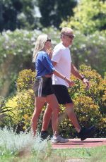 EMMA KROKDAL and Dolph Lundgren Out for a Walk in Beverly Hills 08/20/2024