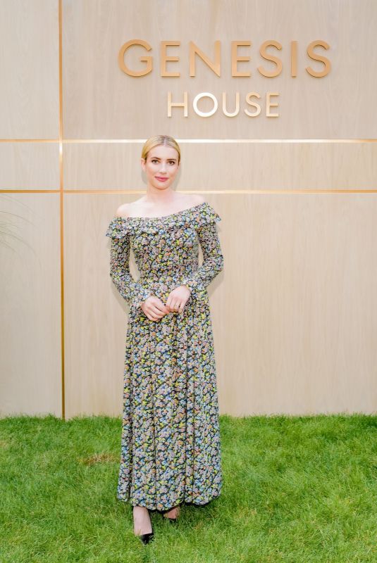 EMMA ROBERTS at Genesis House x Marc Hom: Re-Framed Hamptons Dinner at Water Mill 08/16/2024
