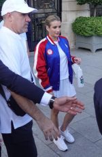 EMMA ROBERTS Heading to Olympic Closing Ceremony in Paris 08/11/2024