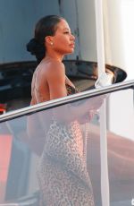 EMMA THYNN Enjoying a Glass of Wine on Her Yacht in Saint Tropez 08/08/2024