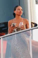 EMMA THYNN Enjoying a Glass of Wine on Her Yacht in Saint Tropez 08/08/2024