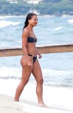 EMMA THYNN in Bikini at Club 55 in Saint Tropez 08/15/2024