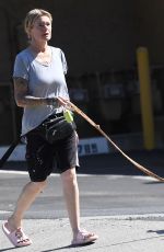 ERIKA ELENIAK Out with Her Dog in Los Angeles 08/07/2024