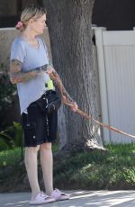 ERIKA ELENIAK Out with Her Dog in Los Angeles 08/07/2024