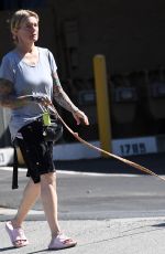 ERIKA ELENIAK Out with Her Dog in Los Angeles 08/07/2024