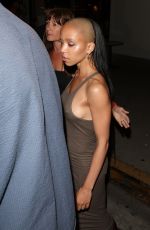FKA TWIGS Leaves Dinner with The Crow Co-star Bill Skarsgard in Los Angeles 08/22/2024