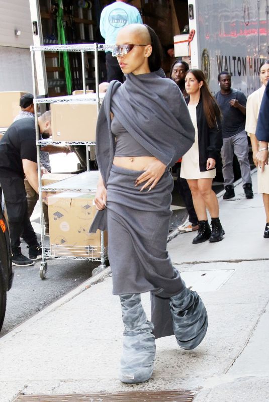 FKA TWIGS Out Promotes The Crow on Good Morning America 08/21/2024