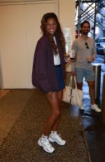 GABBY THOMAS Leaves CBS Studios in New York 08/13/2024