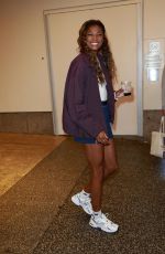 GABBY THOMAS Leaves CBS Studios in New York 08/13/2024