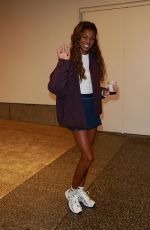 GABBY THOMAS Leaves CBS Studios in New York 08/13/2024