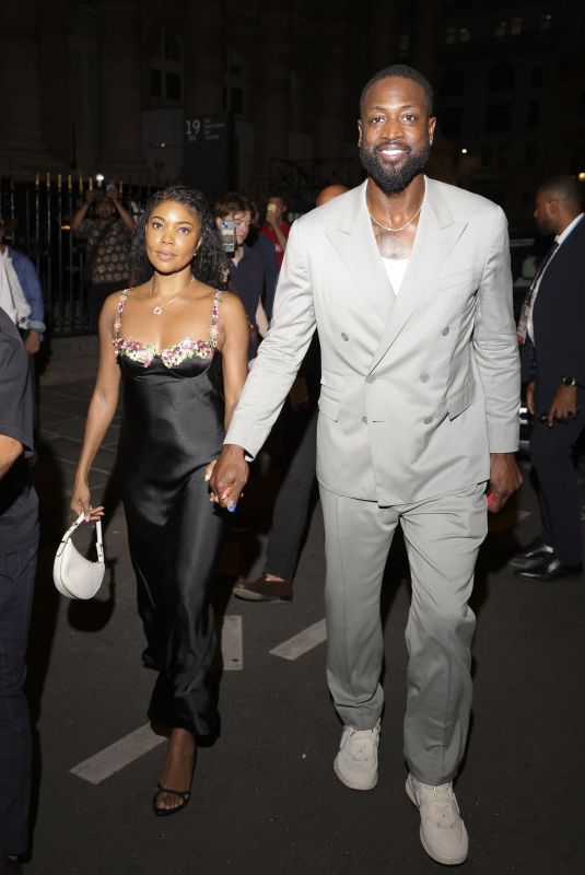GABRIELLE UNION and Dwyane Wade Leaves a Party at Maison USA in Paris 08/05/2024