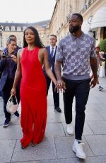 GABRIELLE UNION and Dwyane Wade Leaves Their Hotel in Paris 08/09/2024