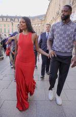 GABRIELLE UNION and Dwyane Wade Leaves Their Hotel in Paris 08/09/2024