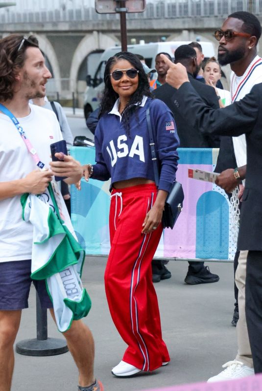 GABRIELLE UNION Arrives at USA vs. Nigeria Women