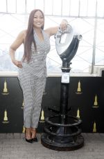 GARCELLE BEAUVAIS at Empire State Building Promotes Her New Lifetime Movie Tempted By Love in New York 08/13/2024