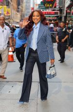 GARCELLE BEAUVAIS Leaves GMA Studios in New York 08/14/2024