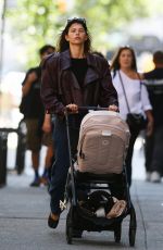 GEORGIA FOWLER Out with Her Baby in New York 08/21/2024