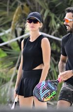 GISELE BUNDCHEN and Joaquim Valente Playing Beach Tennis with Friends in Miami 08/05/2024