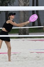 GISELE BUNDCHEN and Joaquim Valente Playing Beach Tennis with Friends in Miami 08/05/2024