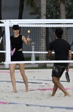 GISELE BUNDCHEN and Joaquim Valente Playing Beach Tennis with Friends in Miami 08/05/2024