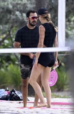 GISELE BUNDCHEN and Joaquim Valente Playing Beach Tennis with Friends in Miami 08/05/2024