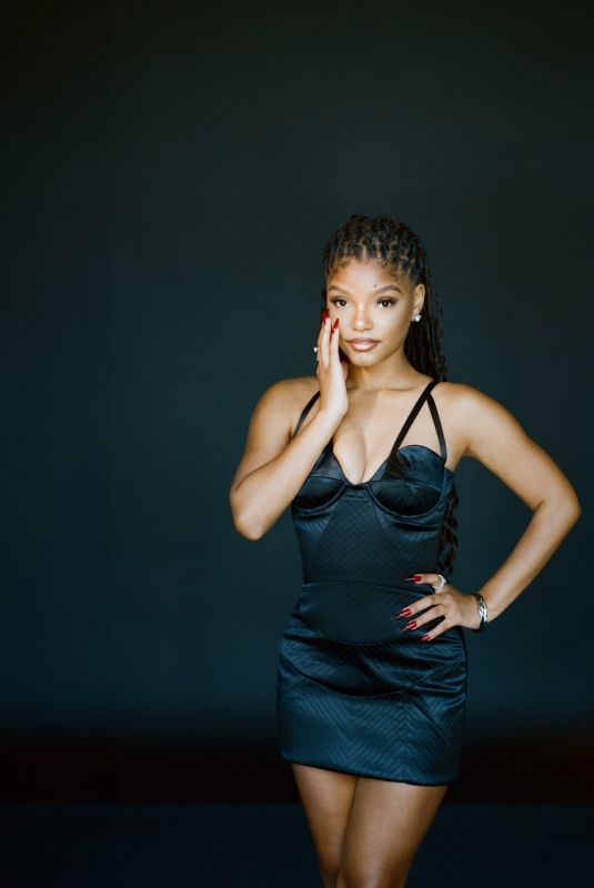 HALLE BAILEY at a Photoshoot, August 2024