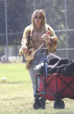 HILARY DUFF Out at a Park in Sherman Oaks 08/02/2024