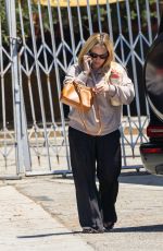 HILARY DUFF Visit Her Husband