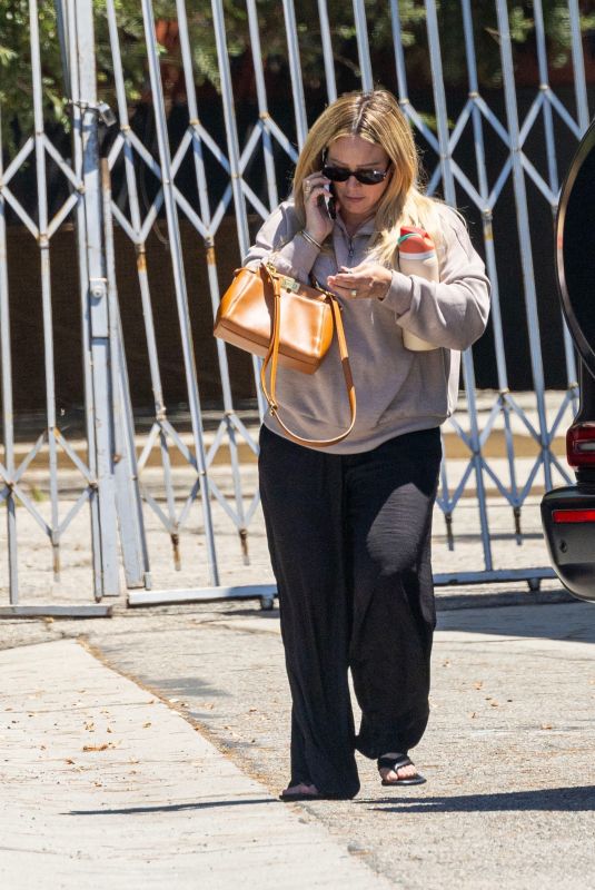 HILARY DUFF Visit Her Husband