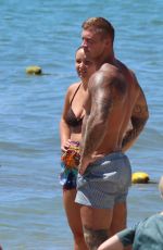 JACQUELINE JOSSA in Bikini and Dan Osborne at a Water Park in Marbella 08/20/2024