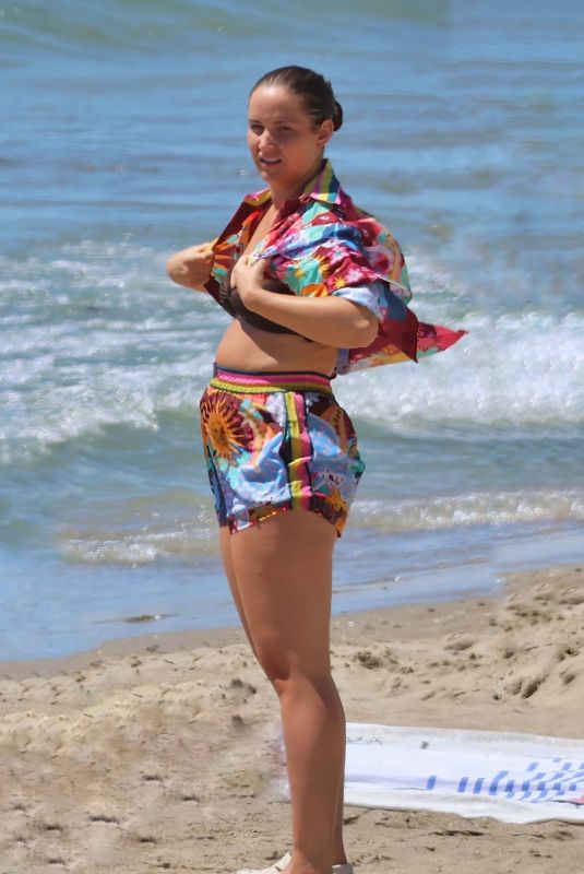 JACQUELINE JOSSA in Bikini and Dan Osborne at a Water Park in Marbella 08/20/2024