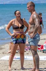 JACQUELINE JOSSA in Bikini and Dan Osborne at a Water Park in Marbella 08/20/2024