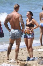 JACQUELINE JOSSA in Bikini and Dan Osborne at a Water Park in Marbella 08/20/2024