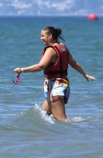 JACQUELINE JOSSA in Bikini and Dan Osborne at a Water Park in Marbella 08/20/2024