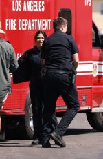JENNA DEWAN and Nathan Fillion on the Set of The Rookie in Los Angeles 08/06/2024