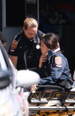 JENNA DEWAN and Nathan Fillion on the Set of The Rookie in Los Angeles 08/06/2024