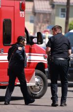 JENNA DEWAN and Nathan Fillion on the Set of The Rookie in Los Angeles 08/06/2024
